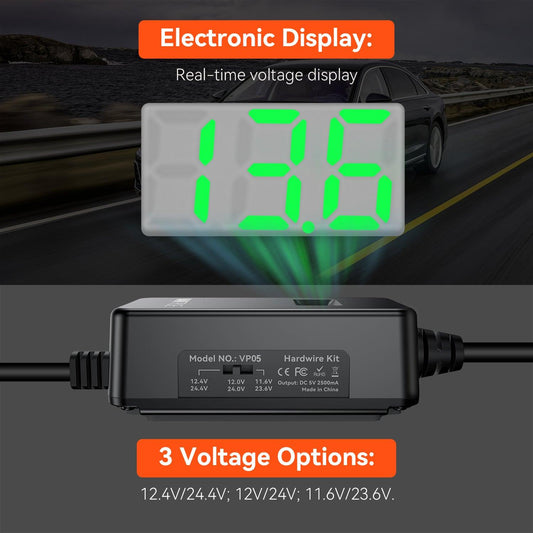 Vantrue VP05 Voltage Display Hardwire Kit