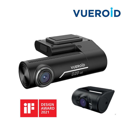 Vueroid D20-Q2 Plus 2CH Dash Cam – Dual QHD Front &amp; Rear