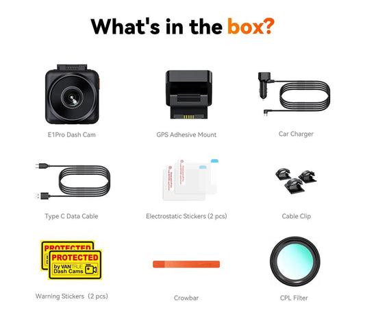 Vantrue Element 1 Pro – 4K Mini Dash Cam