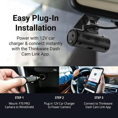 Thinkware F70 PRO 1080p Dash Camera with Wi-Fi & Bluetooth