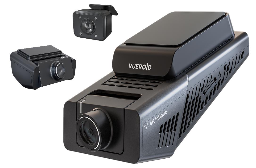 VUEROID S1-4K-3CH Infinite – 4K Front + 2K Rear + Interior Dash Cam